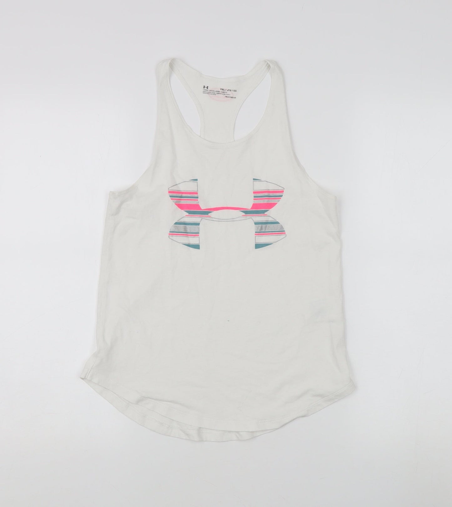 Under Armour Women's White Tank Top YXL