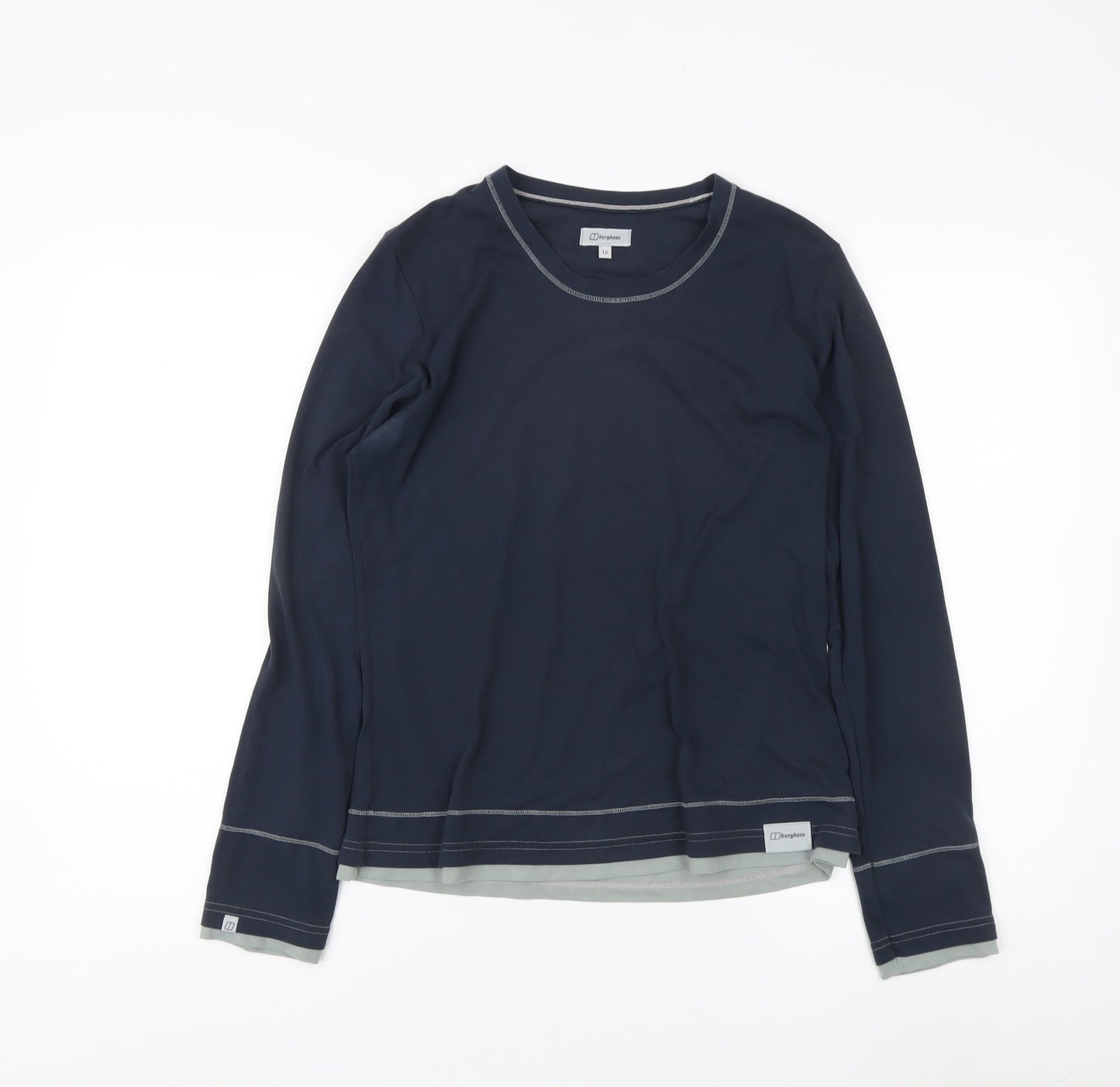 Berghaus Women's Blue Long Sleeve Crew T-Shirt - Size 12