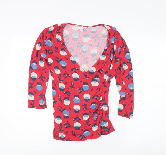 Womens UK Size 10 Boden Red Viscose Blend Blouse