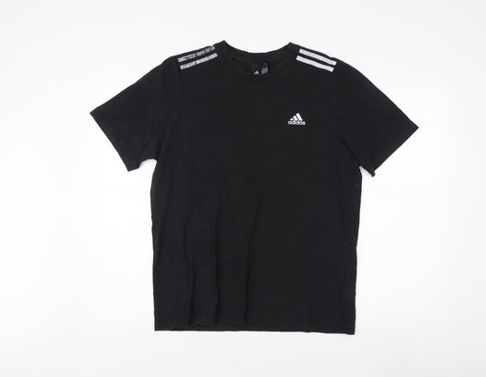 Mens UK Size M adidas Black Cotton T-Shirt