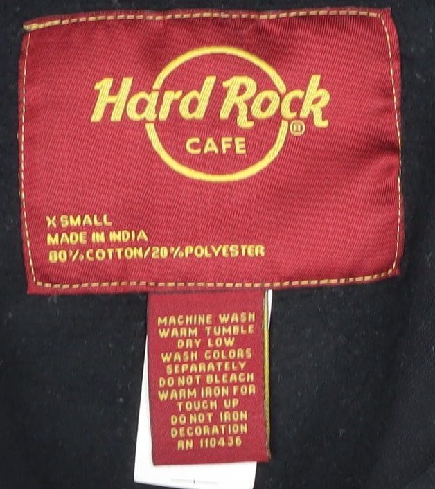 Hard Rock Cafe Unisex Black XS Pullover Hoodie