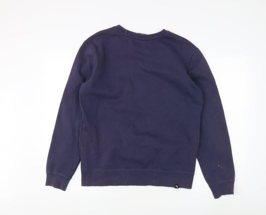 Puma Men's Blue S Pullover Sweatshirt Logo