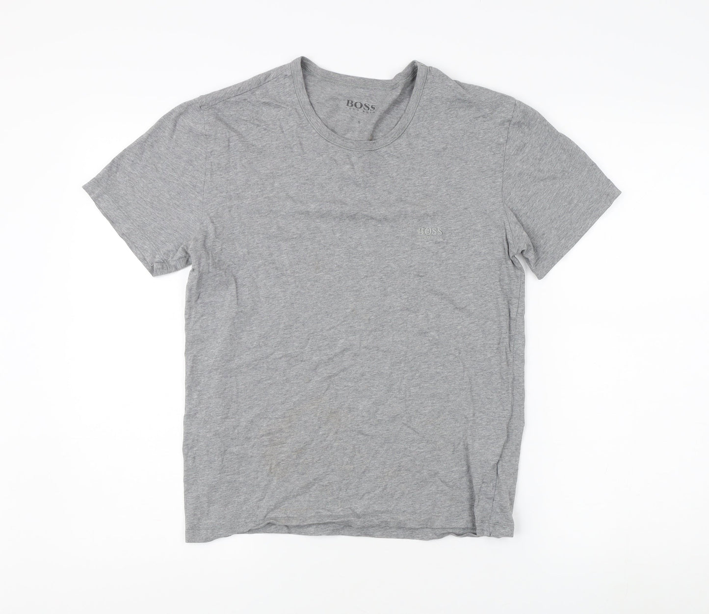 BOSS Men's Grey Short Sleeve Crew Neck T-Shirt Size S