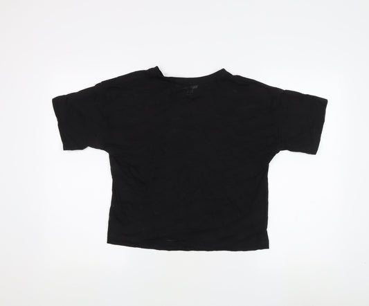 Marks and Spencer Women's Black T-Shirt, Size 6, Breathable