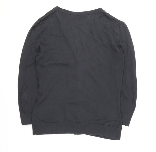 Laura Ashley Women's Black Sequin Cardigan, Size 8