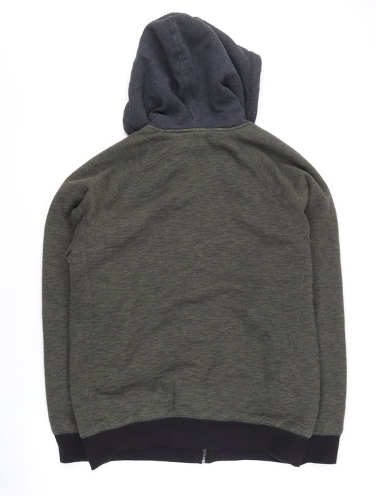 Billabong Men's Green Grey Full Zip Hoodie M