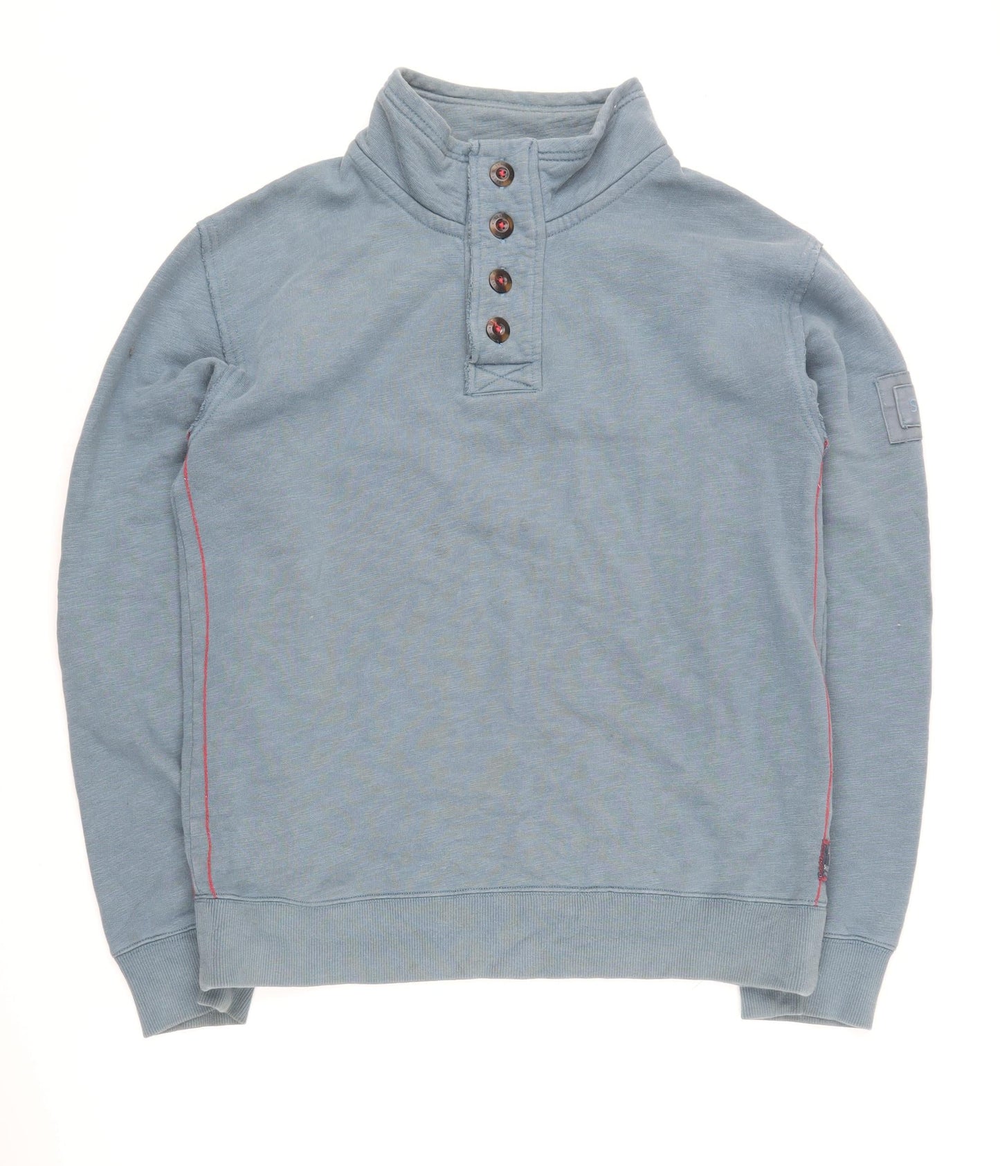 Seasalt Women's Blue Henley Sweatshirt Size S