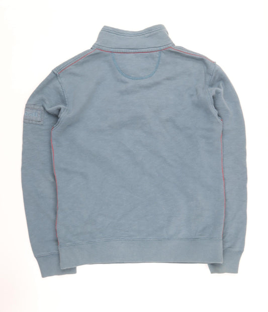 Seasalt Women's Blue Henley Sweatshirt Size S