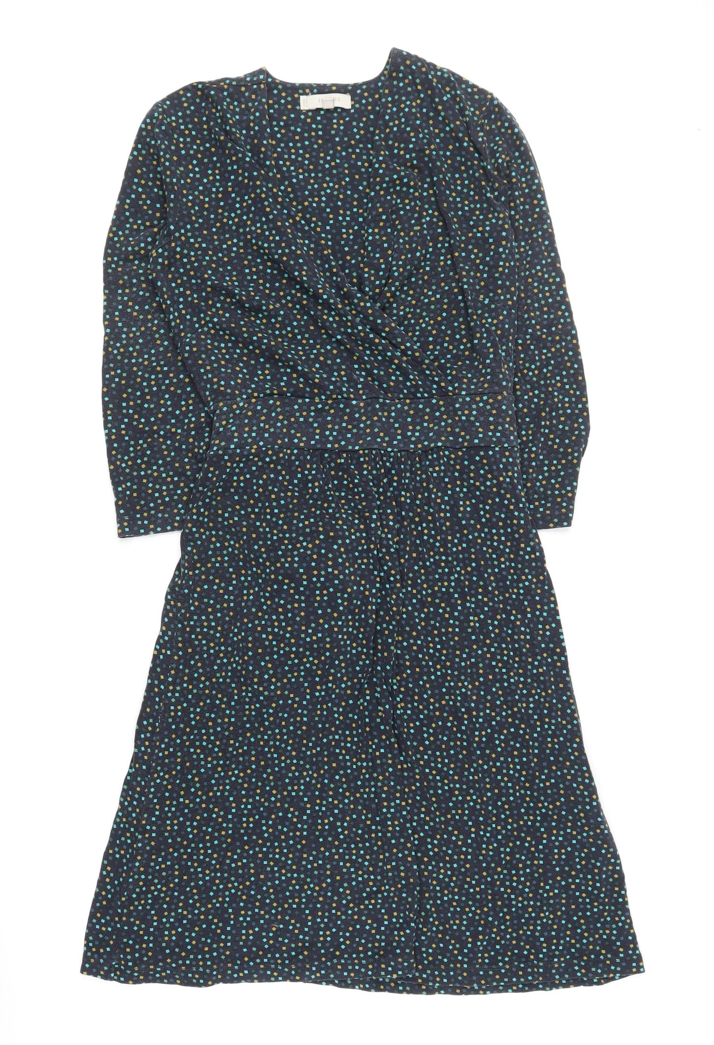 Hobbs Women's Multicoloured Geometric Wrap Dress, Size 8