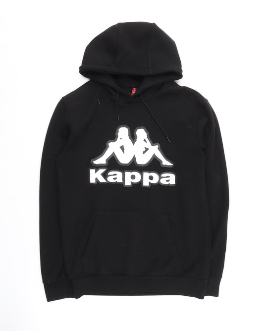 Kappa Men's Black Hoodie Size S Pullover Logo