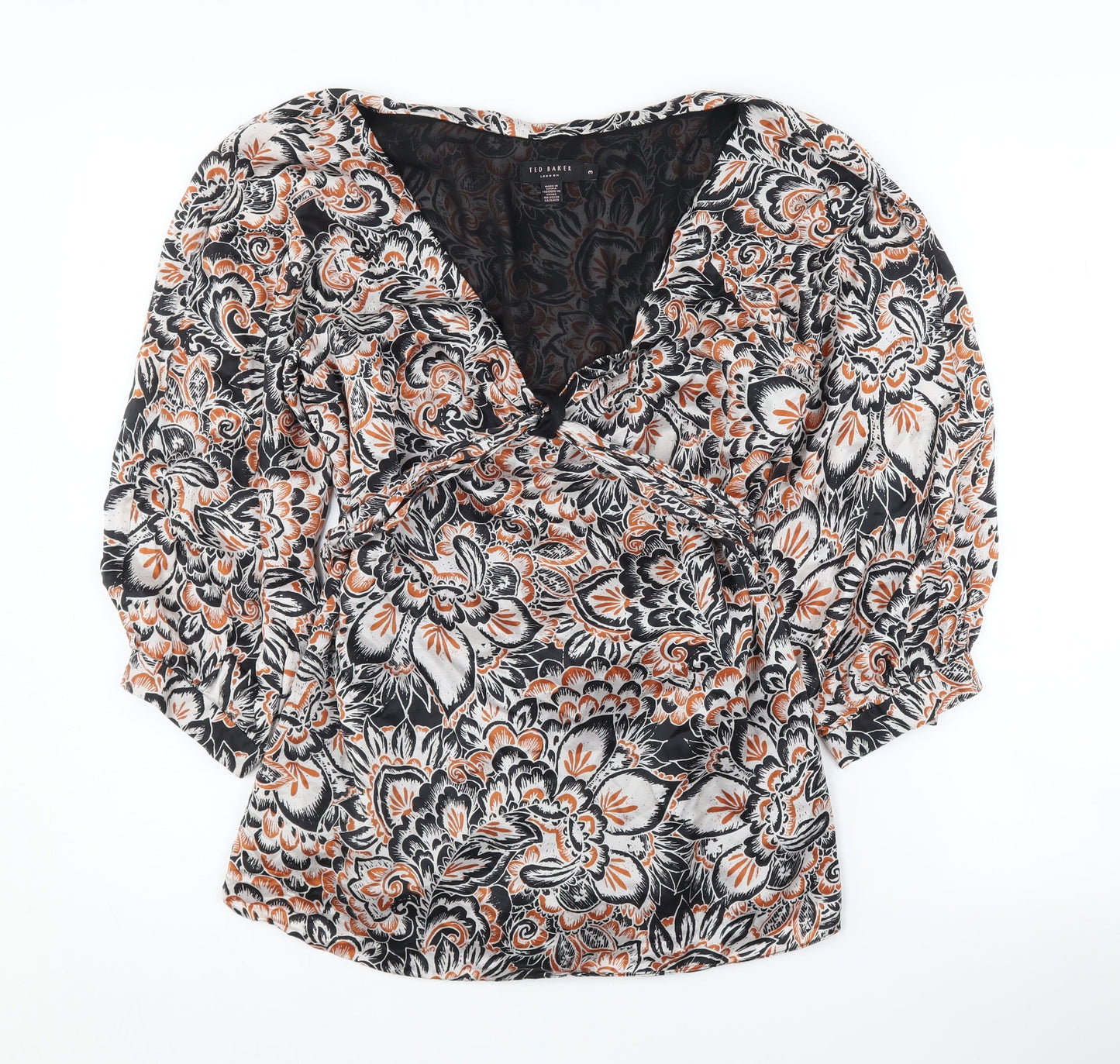 Ted Baker Women's Multicoloured Floral Blouse Size 12
