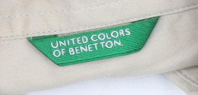 Benetton Women's Beige XS Button-Up Shirt