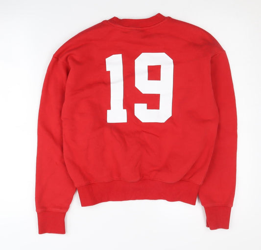 Champion Red Pullover Sweatshirt XS Unisex Logo