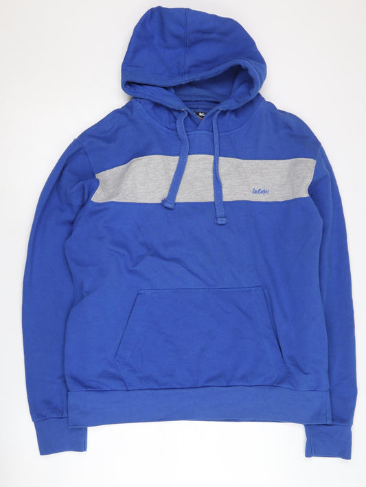 Additional front view of Lee Cooper Men's Blue Pullover Hoodie XL
