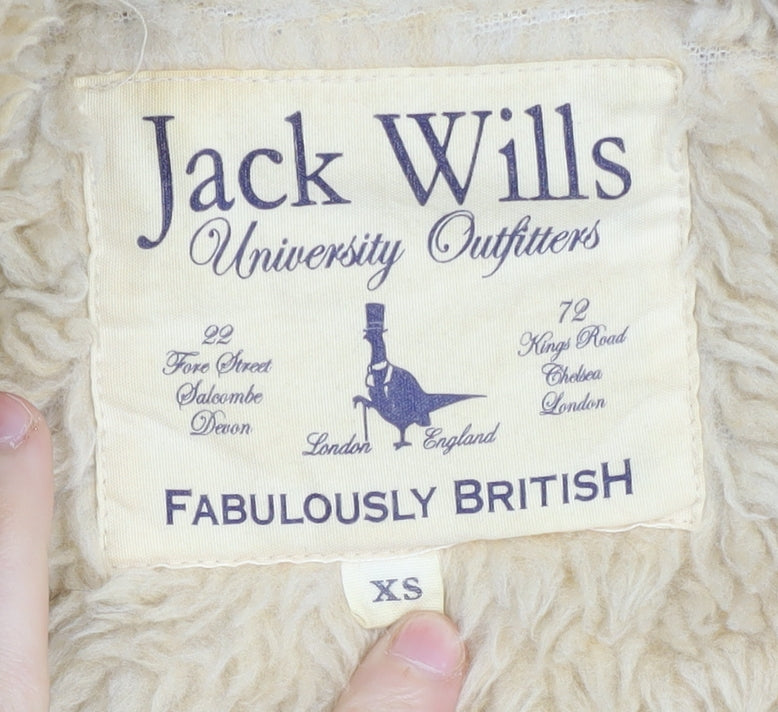 Mens UK XS Regular Jack Wills Red Full Zip Hoodie