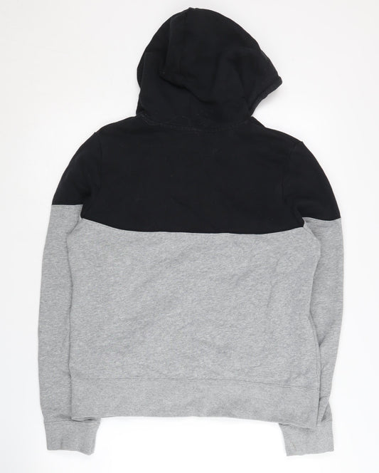 Nike Men's Grey Black Hoodie M - Logo Pullover