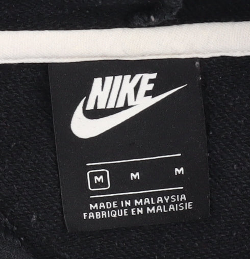 Nike Men's Grey Black Hoodie M - Logo Pullover