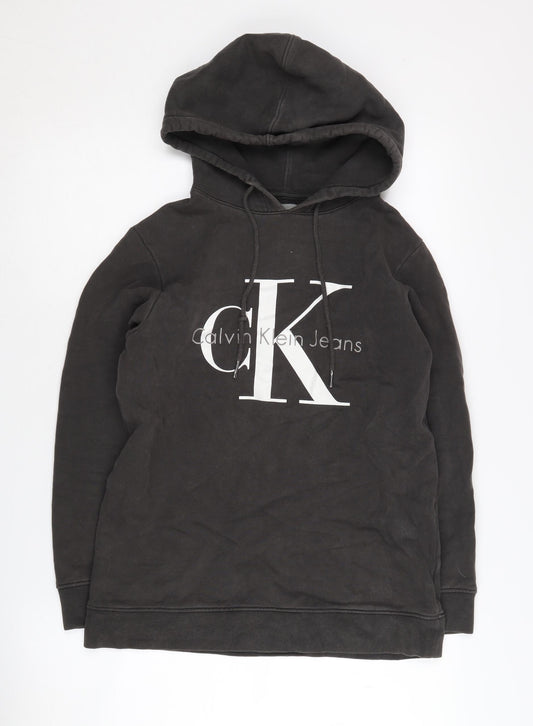 Calvin Klein Men's Black Hoodie XS Pullover Logo