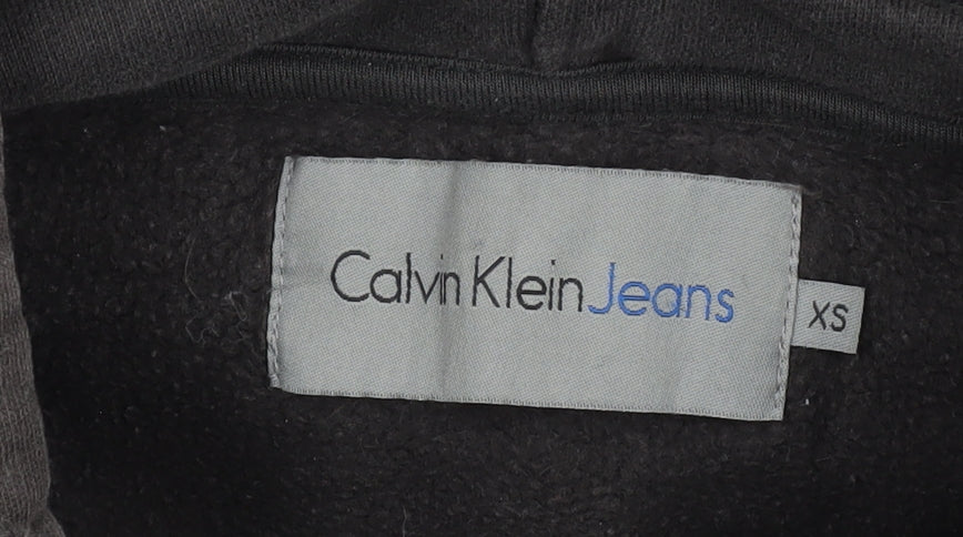 Calvin Klein Men's Black Hoodie XS Pullover Logo