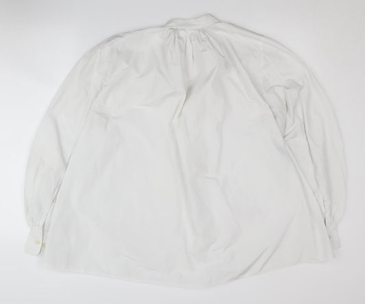 COS Women's White Blouse, Size 12, Long Sleeve