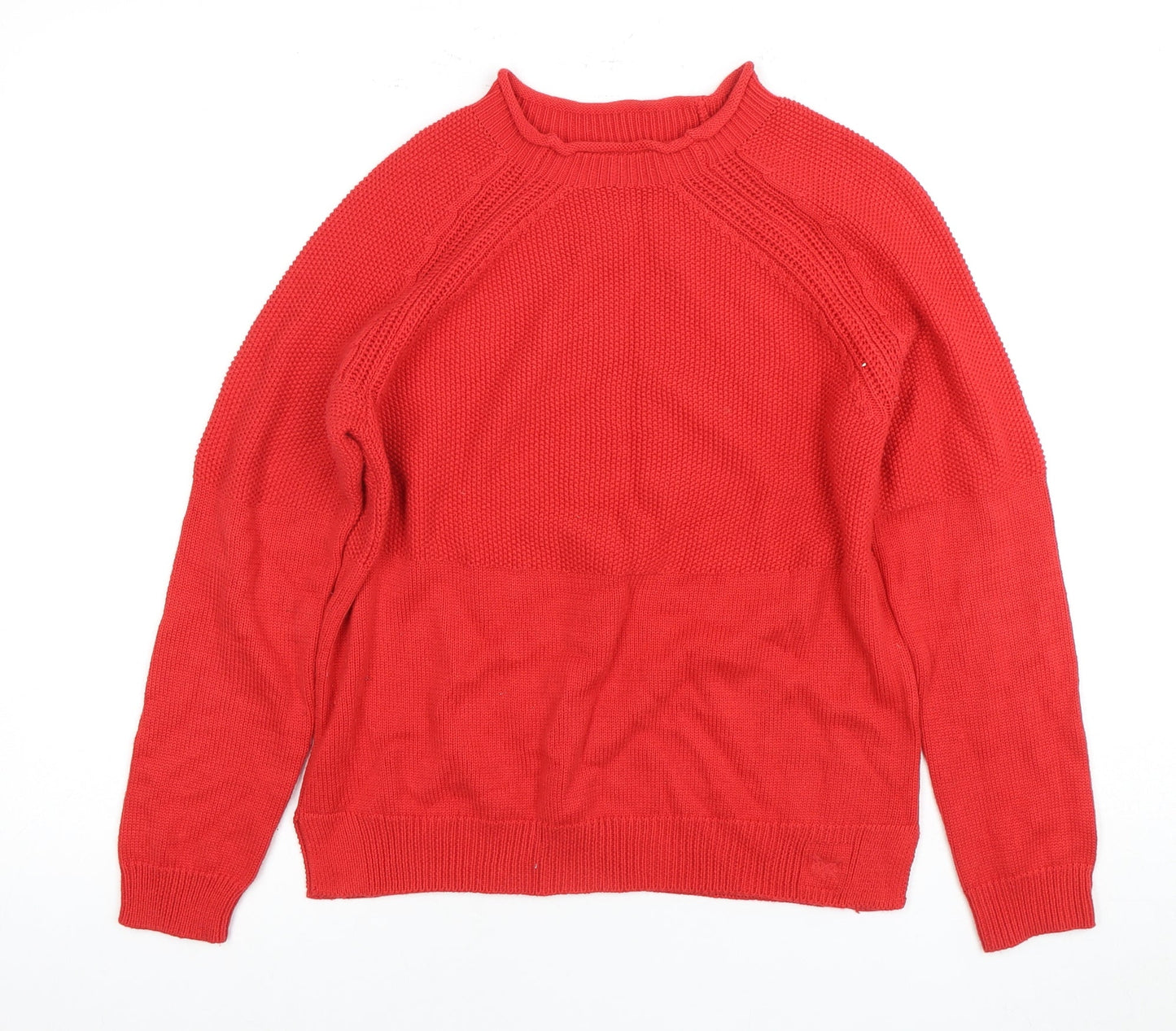 Crew Clothing Company Women's Red Jumper, Size 8, Mock Neck