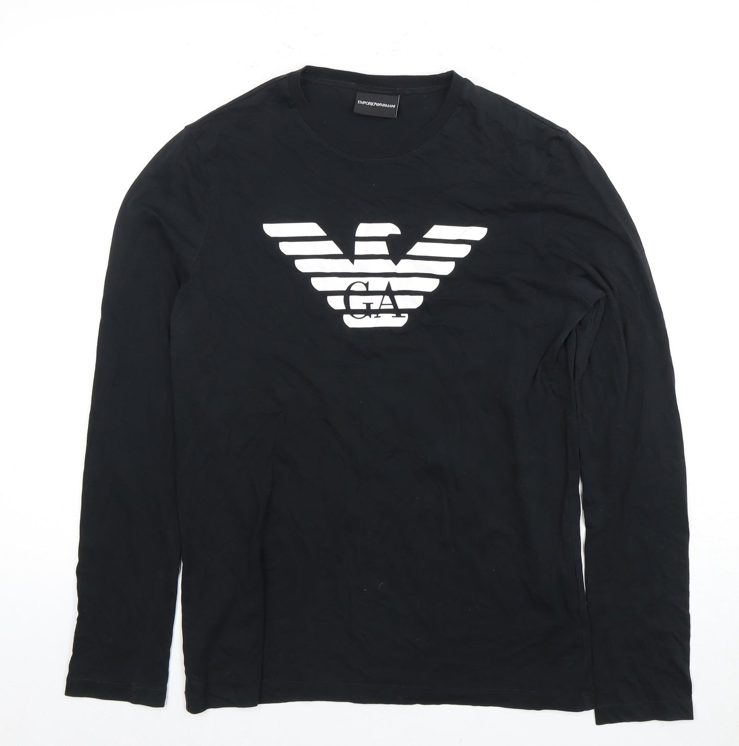 Emporio Armani Men's Black Long Sleeve Logo T-Shirt M