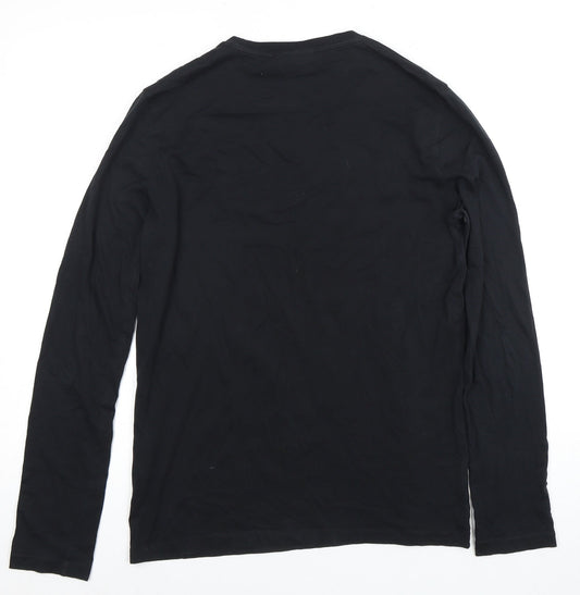 Emporio Armani Men's Black Long Sleeve Logo T-Shirt M