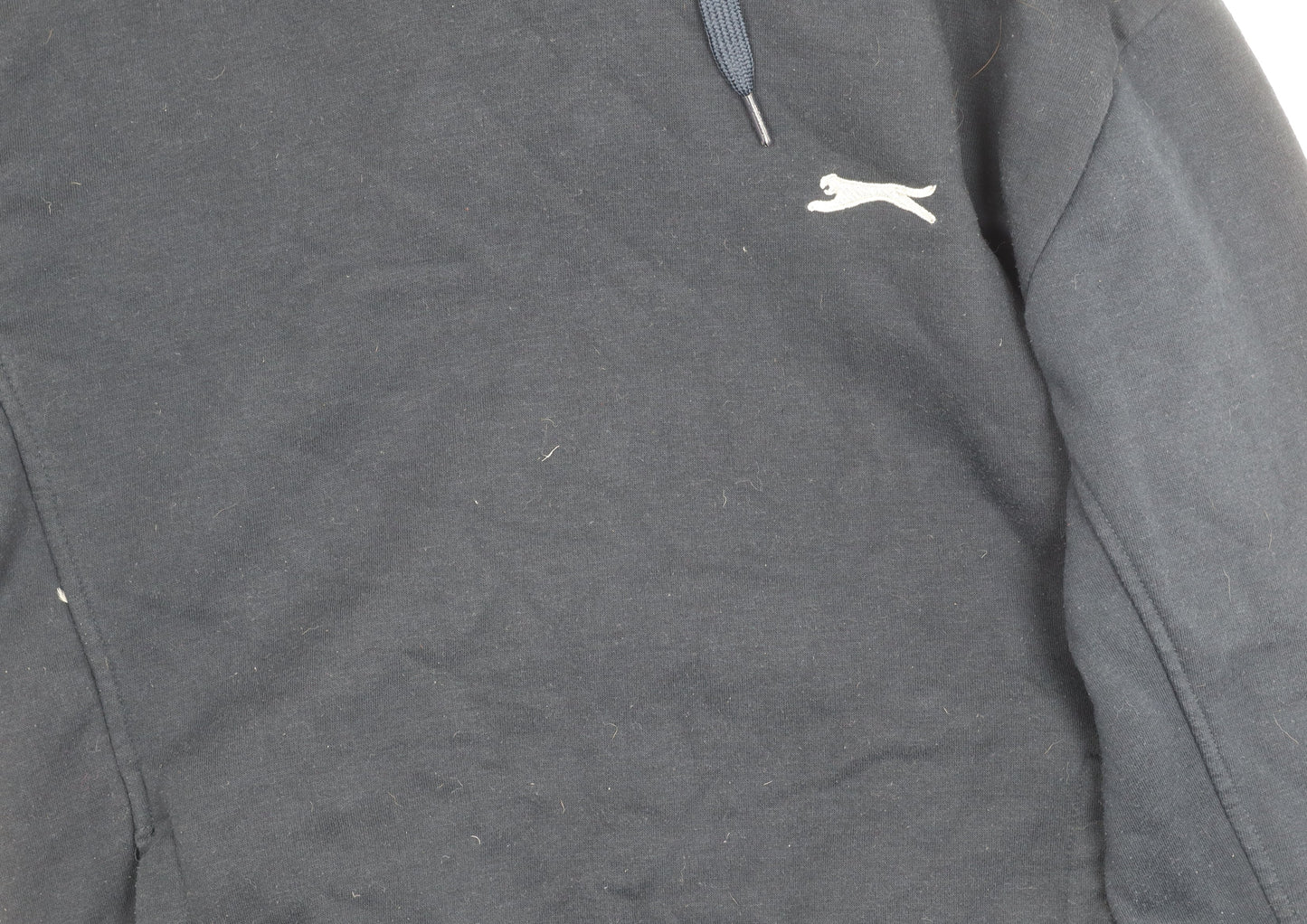 Slazenger Men's Black Hoodie M Pullover Cotton Blend