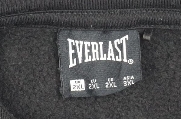 Everlast Men's Black 2XL Hooded Jacket with Zip