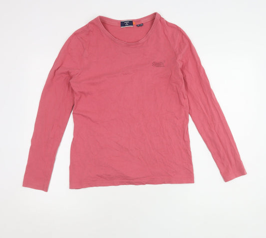 Superdry Women's Red Long Sleeve T-Shirt Size 10
