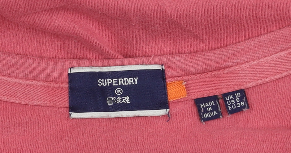 Superdry Women's Red Long Sleeve T-Shirt Size 10