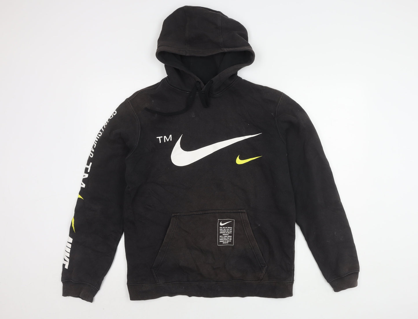 Nike Men's Black Pullover Hoodie M, Sports Logo