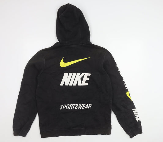 Nike Men's Black Pullover Hoodie M, Sports Logo