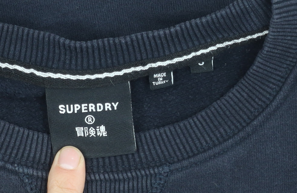 Superdry Men's Black Medium Pullover Sweatshirt