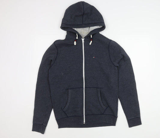 Hilfiger Denim Men's Blue Hooded Jacket Size M