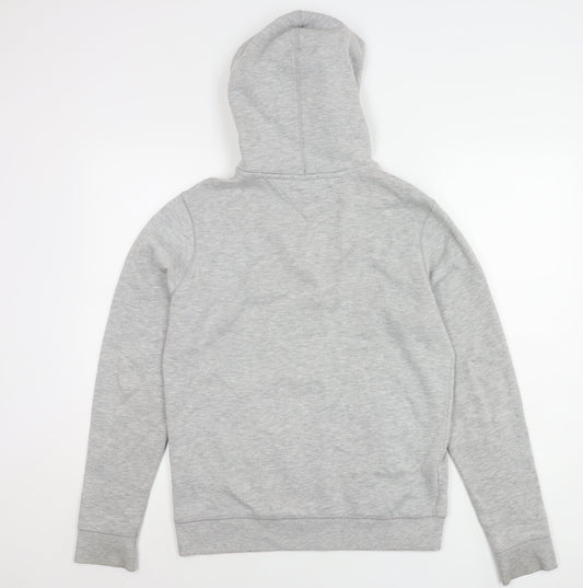 Tommy Hilfiger Men's Grey Mid-Length Hooded Jacket