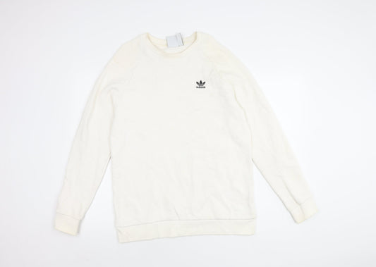 Adidas Men's White Pullover Sweatshirt M