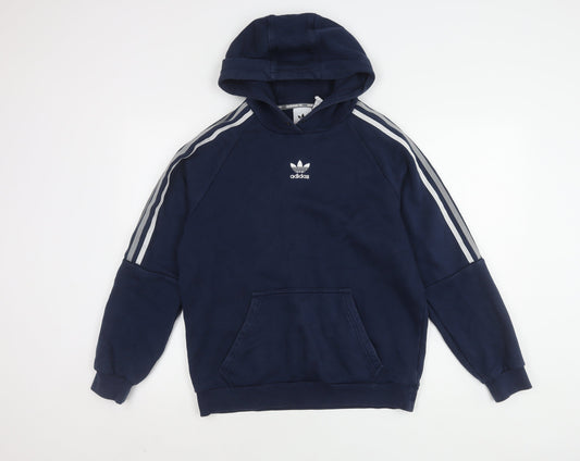 Adidas Men's Blue Pullover Hoodie - Size S