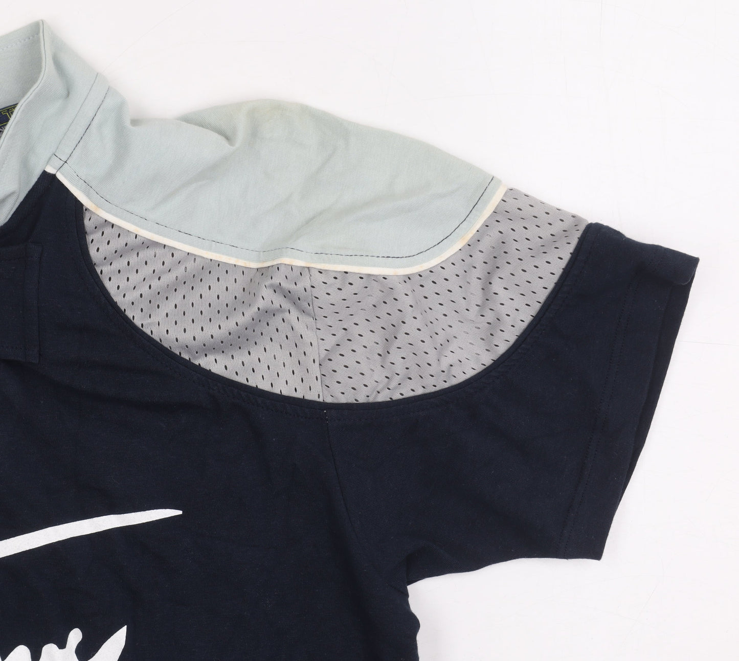 Tommy Jeans Men's Blue Collared T-Shirt L Vintage