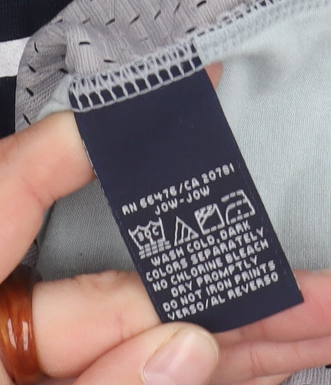 Tommy Jeans Men's Blue Collared T-Shirt L Vintage