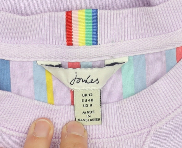 Joules Women’s Purple Crew Neck Sweatshirt Size 12