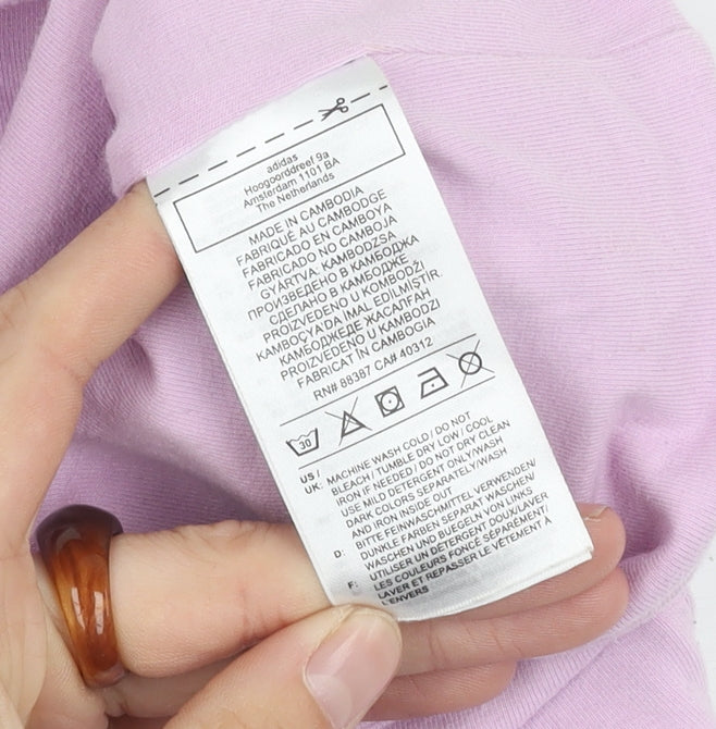 Adidas Purple Women's Strapless Tube Top - Size 6