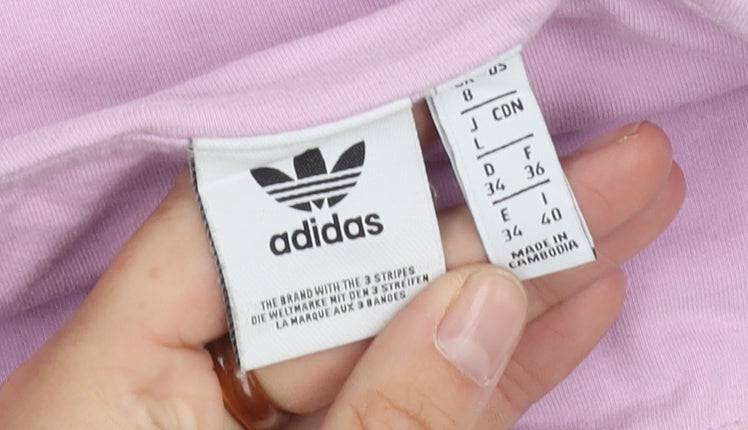 Adidas Purple Women's Strapless Tube Top - Size 6