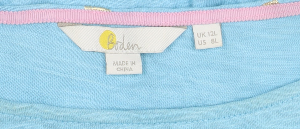 Boden Women’s Blue Shift Dress, Size 12, Short Sleeve