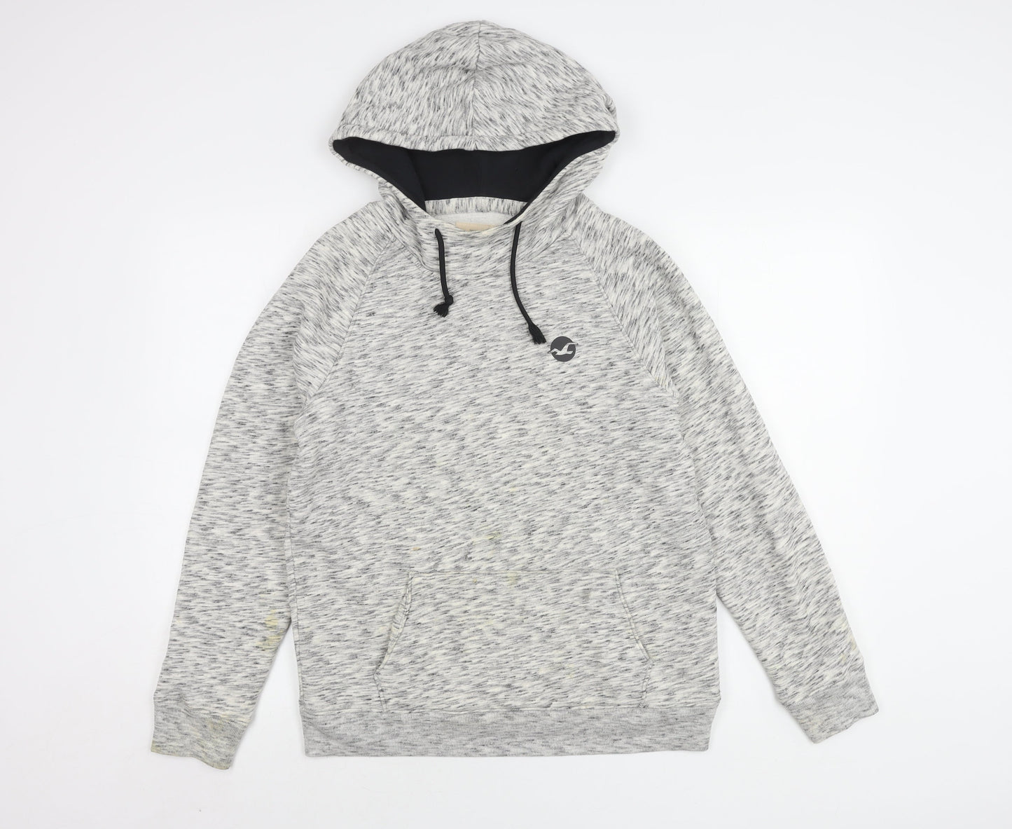 Hollister Men's Grey Pullover Hoodie Size S