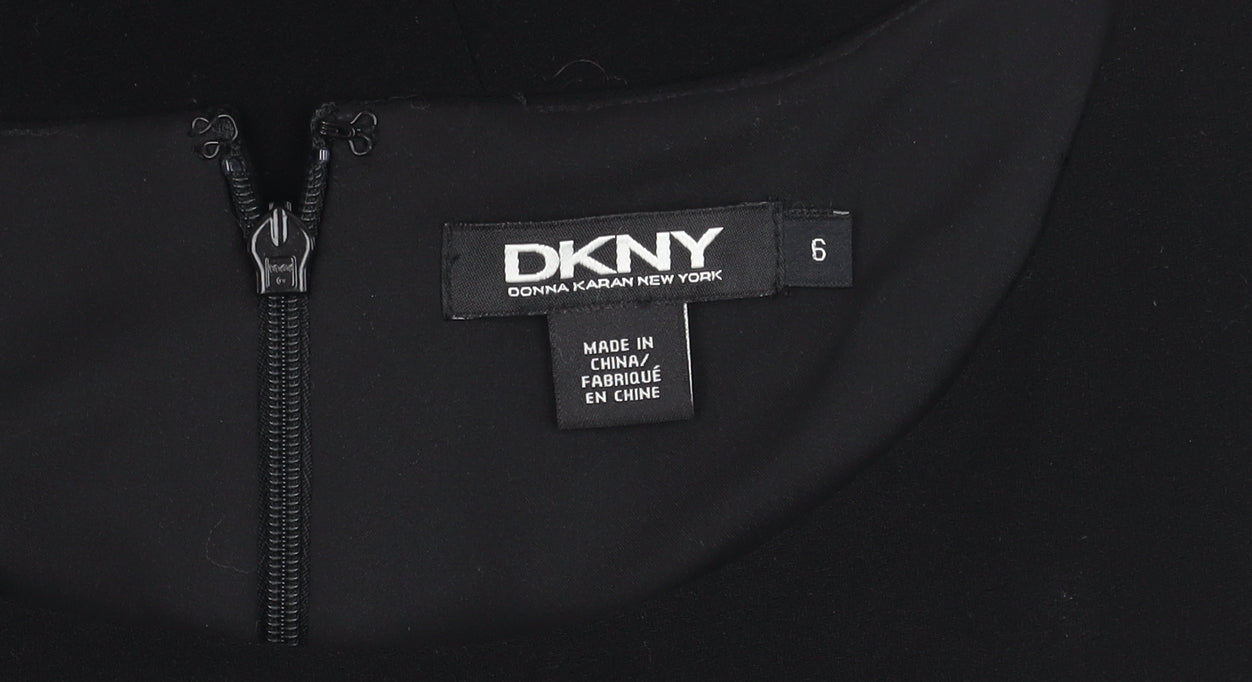 DKNY Women's Black Knee Length Formal Sheath Dress
