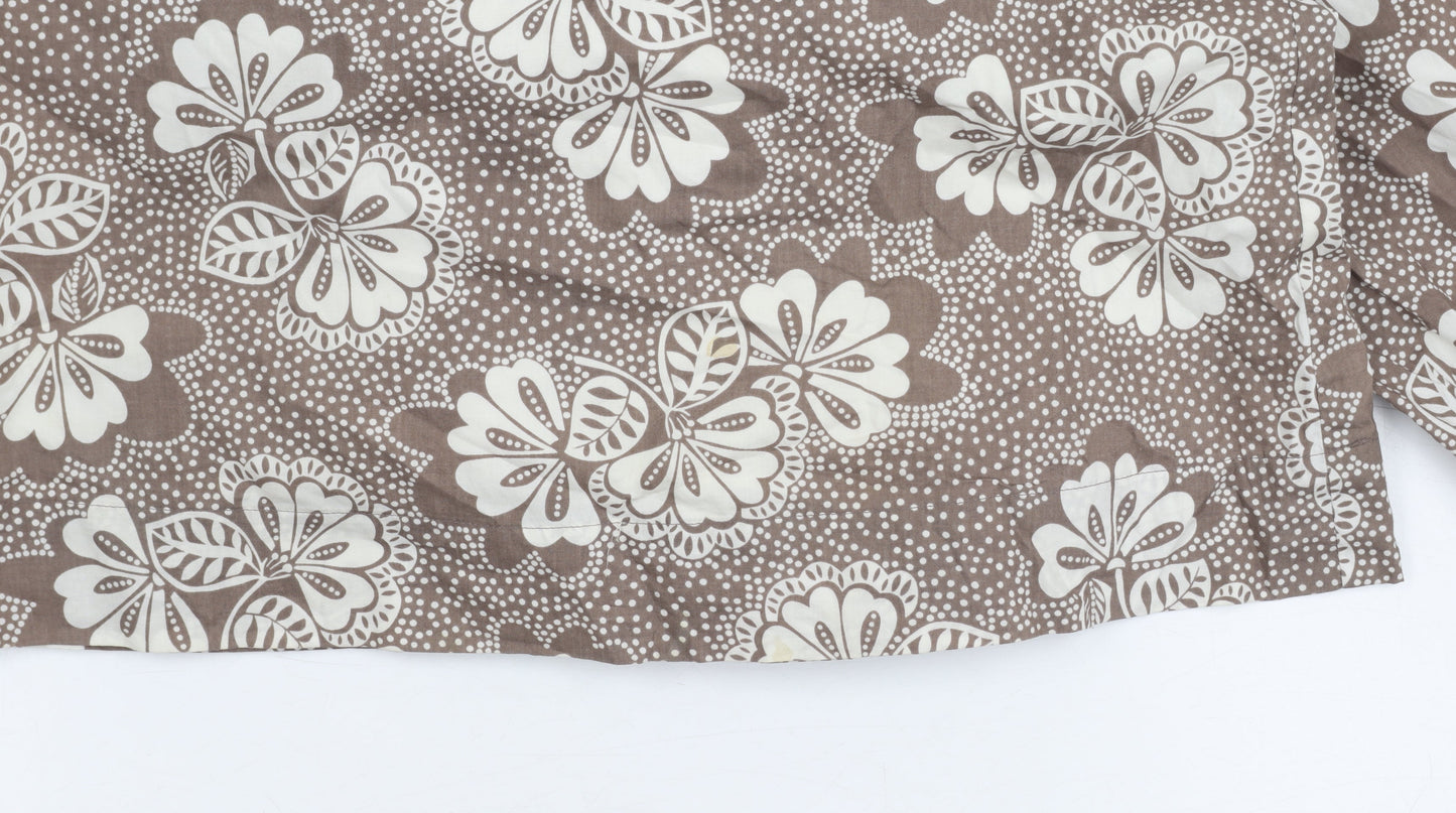 Boden Women's Brown Floral Long Sleeve Dress