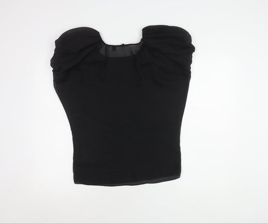 Womens UK Size 10 Ted Baker Black Polyester Blouse