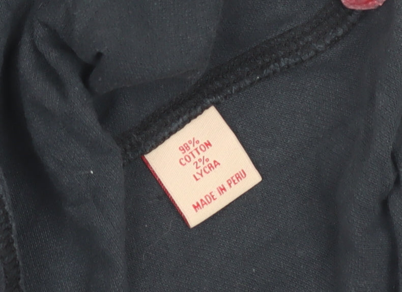 SuperDry Women's Black Polo Shirt Size S Collared Casual
