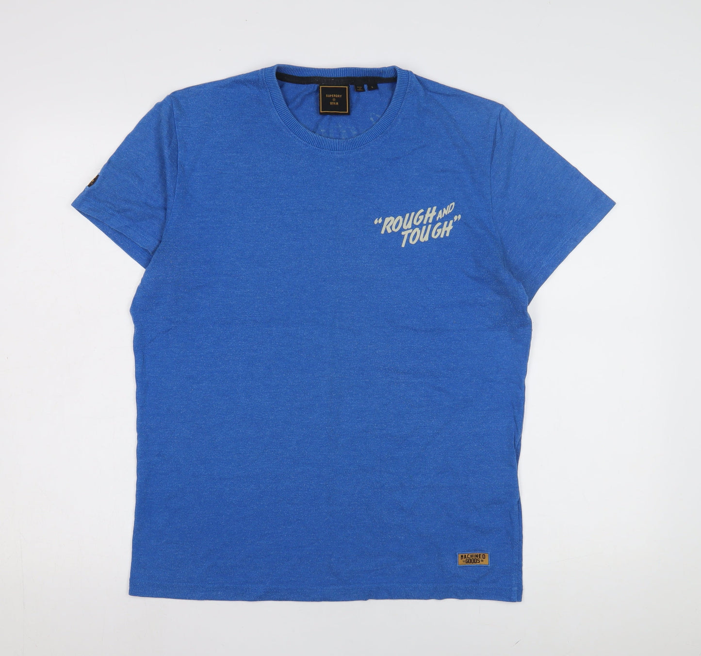 Superdry Men's Blue Graphic Print T-Shirt, L, Crew Neck